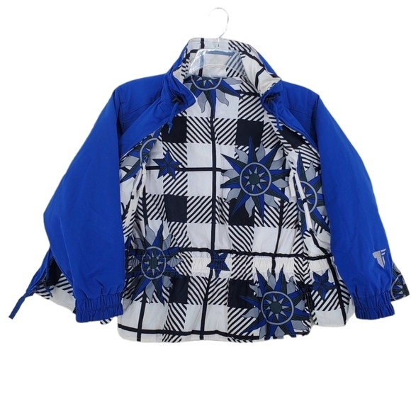 Vtg Y2K Tyrolia Ski Jacket 14Y Wmns SP Reversible Fitted Sunburst Buffalo Plaid - Picture 6 of 16
